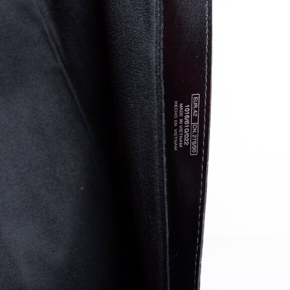 Zara Leather Boots Burgundy Wide Heel Tall Classy EU 42 - Picture 16 of 16